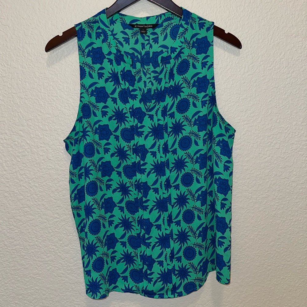 41 HAWTHORN sleeveless blouse size Large